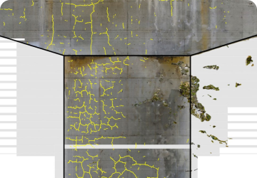 橋梁点検（ひび割れ画像解析）